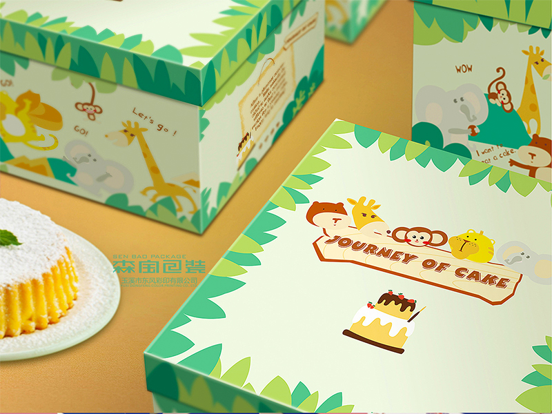 烘焙蛋糕一体盒包装